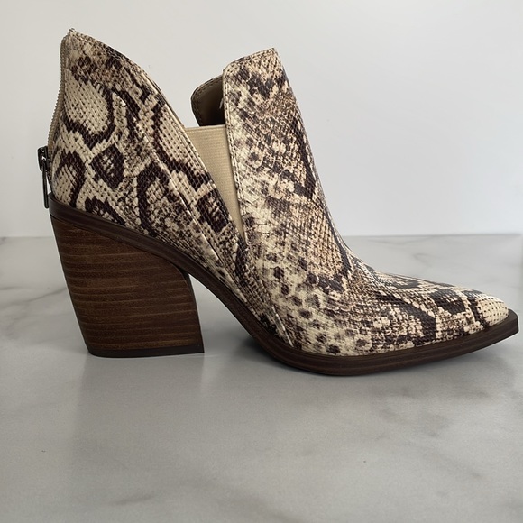Vince Camuto Gradina Snakeskin Booties - Picture 2 of 4